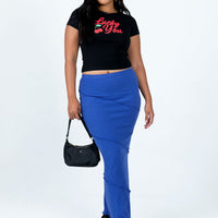Oscar Maxi Skirt Cobalt Blue