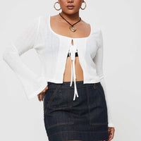 Hughes Mini Skirt Dark Wash Denim Petite