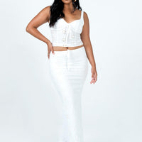 Flowerfields Maxi Skirt Ivory