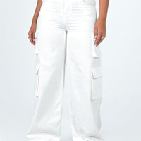 Alexis Cargo Pants White