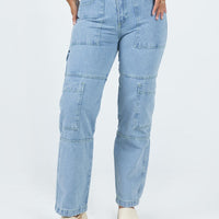 The Ragged Priest Combat Organic Cotton Denim Light Blue