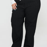 Jeller Pinstripe Pants Black Curve