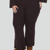 Try Me Knit Pants Chocolate Curve