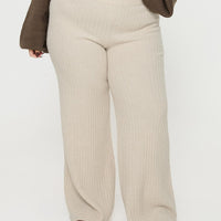 Montana Knit Pants Cream Curve