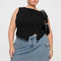 Zakai Cargo Denim Mini Skirt Light Blue Denim Curve