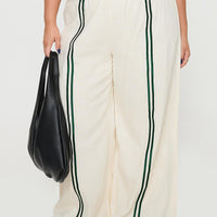 Telling Lies Pants White / Green Curve