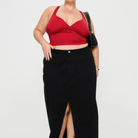 Batkins Maxi Skirt Black Curve