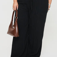 Felipe Linen Blend Pants Black Curve