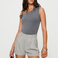 Seize The Day Shorts Charcoal Pinstripe