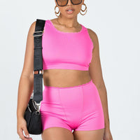 Kesor Knit Shorts Pink