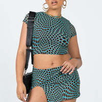Bold Move Mini Skirt Blue Multi