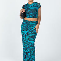 Mariana Maxi Skirt Blue