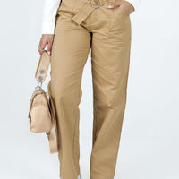 Burdem Low Waist Pants Camel