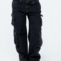 The Ragged Priest Black Combat Jeans Charcoal