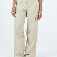 Pegley Nylon Cargo Pants Beige