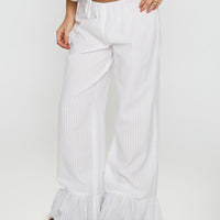 Santabelle Frill Pants White