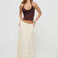 Oh Plisse Maxi Skirt Cream