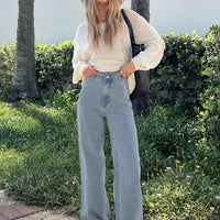 Tari Wide Leg Jeans Light Wash Denim