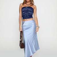 Resistance Asymmetrical Maxi Skirt Blue