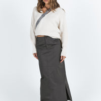 Devine Cargo Maxi Skirt Slate