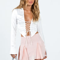 Godet Mini Skirt Pink