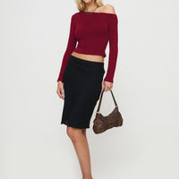 Anibelle Midi Skirt Black