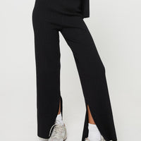 Allen Ribbed Pants Black