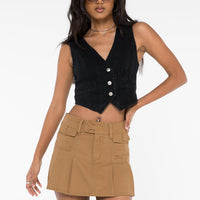 Stanton Mini Skirt Beige
