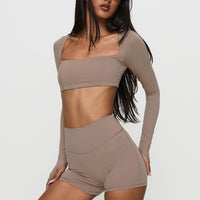 Touchdown Active Contour Short Taupe