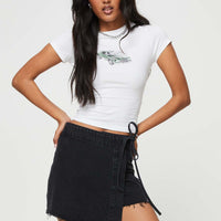 Alrita Denim Skort Washed Black