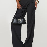 Nights Like This Cut Out Buckle Detail Pants Charcoal