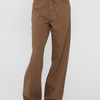 Bruiser Mid Rise Wide Leg Jeans Brown
