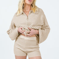 Willbar Knit Shorts White / Beige