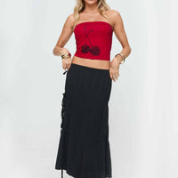 Perky Maxi Skirt Black