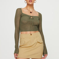 Oritz Cargo Mini Skirt Beige