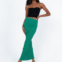Oscar Maxi Skirt Forest Green