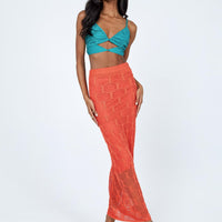 Archie Maxi Skirt Red