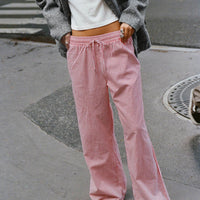 Holiday Tie Front Pants Red/White Stripe