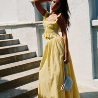 Valerio Maxi Skirt Yellow