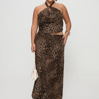 Eleganza Maxi Skirt Leopard Curve