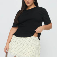 Sonsie Mini Skirt Cream Curve