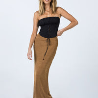 Harriette Maxi Skirt Brown
