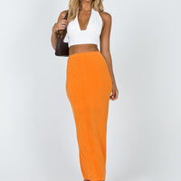 Harriette Maxi Skirt Orange