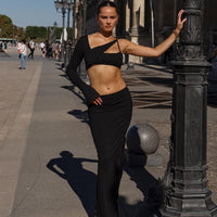 JGR & STN Eve Maxi Skirt Black