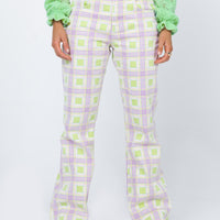 The Ragged Priest Trail Denim Jeans Green Check
