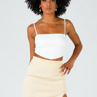 The Lola Mini Skirt Ecru