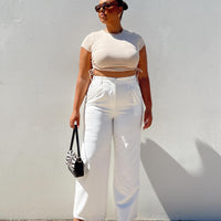 Archer Pants White Curve