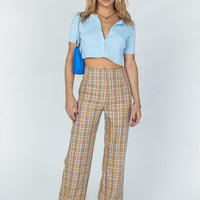 Euros Pants Brown Check