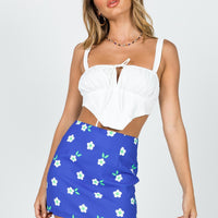 Selby Mini Skirt Blue Floral