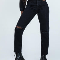 Attica Knee Rip Denim Jeans Black